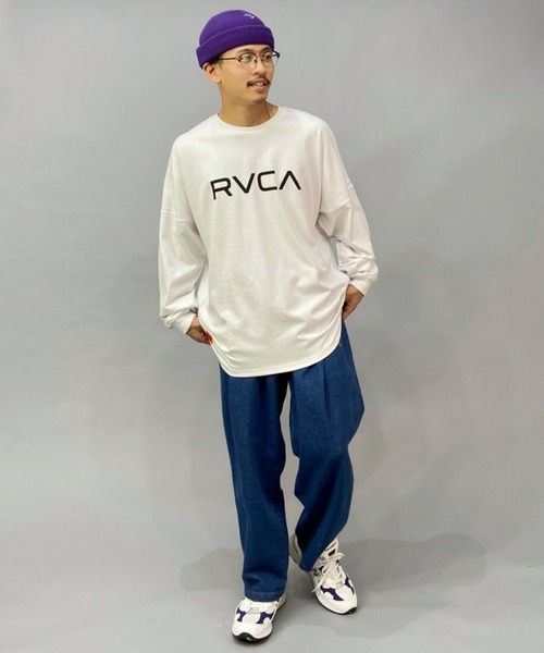RVCA(ルーカ)の「RVCA/ルーカ ヘビーウェイト ブランドロゴロンT BC042-064(Tシャツ/カットソー・メンズ・ホワイト/ブラック/グリーン・S/M/L/XL)」の12枚目の写真