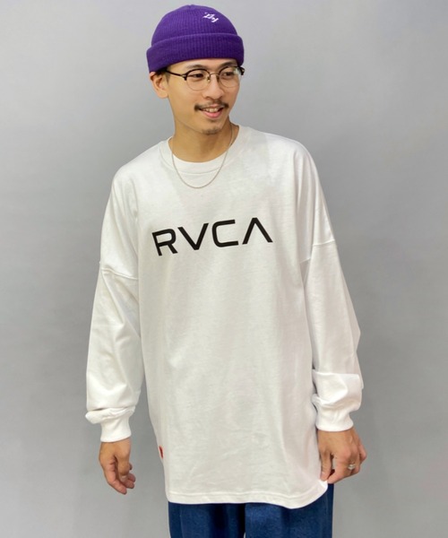 RVCA(ルーカ)の「RVCA/ルーカ ヘビーウェイト ブランドロゴロンT BC042-064(Tシャツ/カットソー・メンズ・ホワイト/ブラック/グリーン・S/M/L/XL)」の7枚目の写真