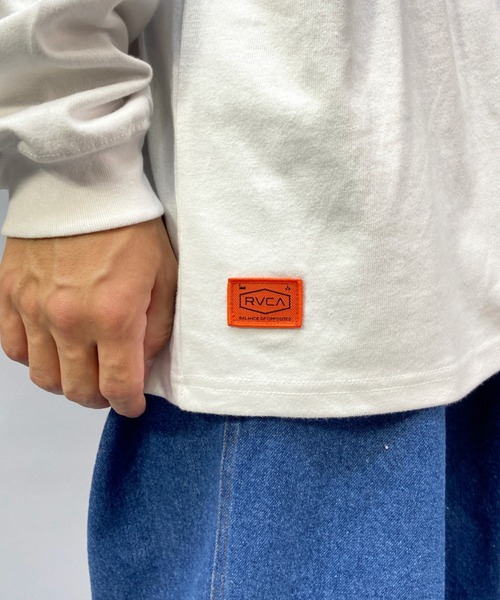 RVCA(ルーカ)の「RVCA/ルーカ ヘビーウェイト ブランドロゴロンT BC042-064(Tシャツ/カットソー・メンズ・ホワイト/ブラック/グリーン・S/M/L/XL)」の9枚目の写真
