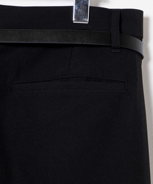 WEGO（ウィゴー）の「WEGO/ベルト付きワイドスラックス（スラックス・メンズ・ブラック・MEDIUM/LARGE）」の5枚目の写真