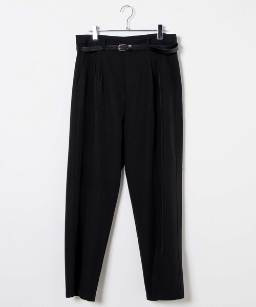 WEGO（ウィゴー）の「WEGO/ベルト付きワイドスラックス（スラックス・メンズ・ブラック・MEDIUM/LARGE）」の8枚目の写真
