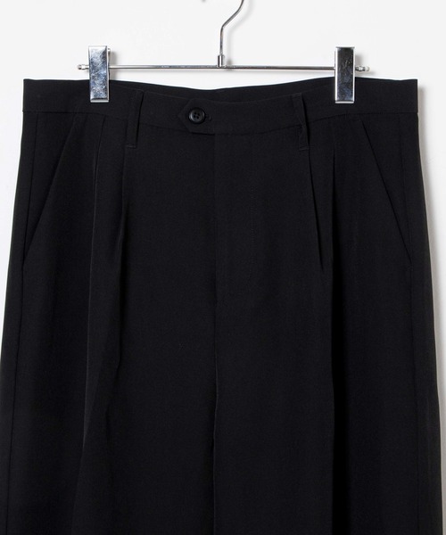 WEGO（ウィゴー）の「WEGO/ベルト付きワイドスラックス（スラックス・メンズ・ブラック・MEDIUM/LARGE）」の3枚目の写真