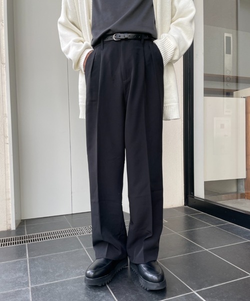 セール】WEGO/ベルト付きワイドスラックス（スラックス）｜WEGO
