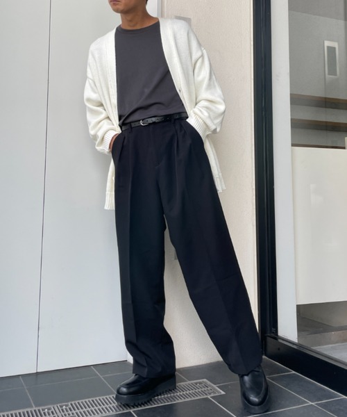 WEGO（ウィゴー）の「WEGO/ベルト付きワイドスラックス（スラックス・メンズ・ブラック・MEDIUM/LARGE）」の19枚目の写真