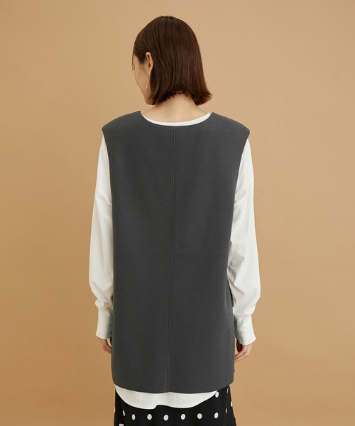 ROPE' PICNIC（ロペピクニック）の「【WEB限定】チュニックサイドスリットベスト（ベスト・レディース・チャコールグレー/グレー系その他・38）」の3枚目の写真
