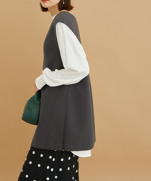 ROPE' PICNIC（ロペピクニック）の「【WEB限定】チュニックサイドスリットベスト（ベスト・レディース・チャコールグレー/グレー系その他・38）」の14枚目の写真