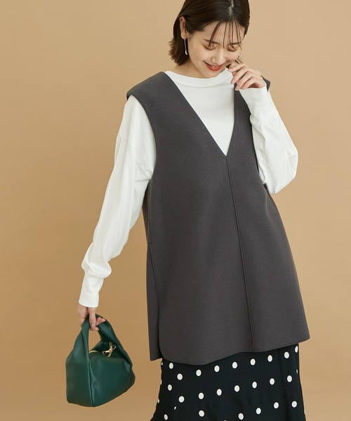 ROPE' PICNIC（ロペピクニック）の「【WEB限定】チュニックサイドスリットベスト（ベスト・レディース・チャコールグレー/グレー系その他・38）」の11枚目の写真