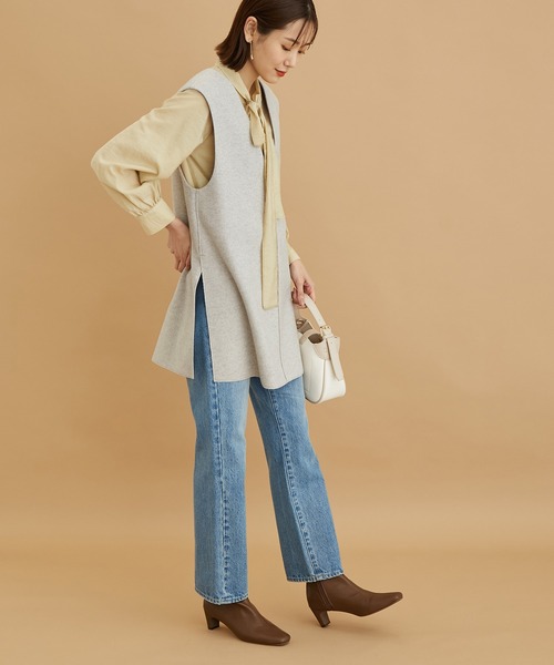 ROPE' PICNIC（ロペピクニック）の「【WEB限定】チュニックサイドスリットベスト（ベスト・レディース・チャコールグレー/グレー系その他・38）」の16枚目の写真