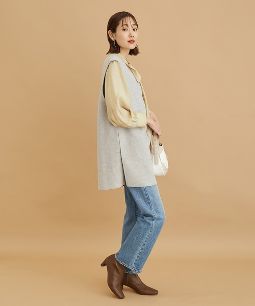 ROPE' PICNIC（ロペピクニック）の「【WEB限定】チュニックサイドスリットベスト（ベスト・レディース・チャコールグレー/グレー系その他・38）」の9枚目の写真