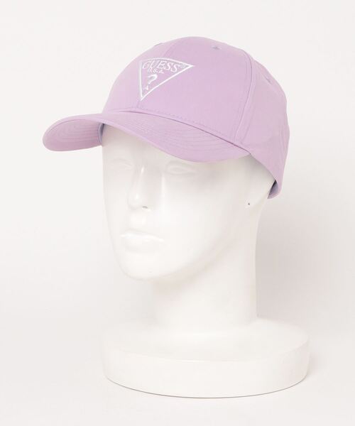 Guess（ゲス）の「Triangle Logo Baseball Cap（キャップ・レディース・ライトパープル/ホワイト系その他・ONE SIZE）」の4枚目の写真