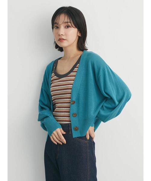 Sugar spoon（シュガースプーン）の「・SUGAR SPOON ボーダーリブタンク（タンクトップ・レディース・オレンジ/イエロー/ベージュ/グリーン・FREE）」の17枚目の写真