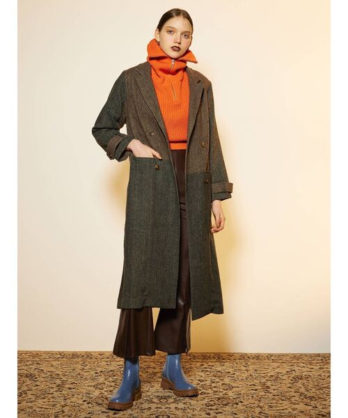 MURUA（ムルーア）の「ZIPショートニット（ニット/セーター・レディース・グレー/オレンジ/マスタード/ブルー・FREE）」の6枚目の写真