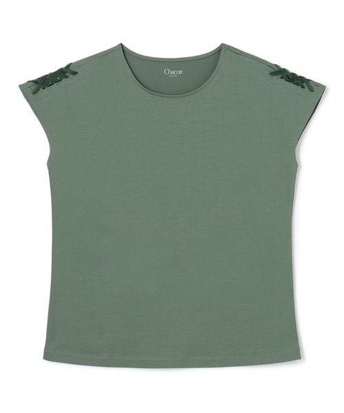 Chacott（チャコット）の「レースアップスリーブTシャツ（Tシャツ