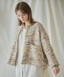 GALLEGO DESPORTES | ノーカラーツイードジャケット WOMEN