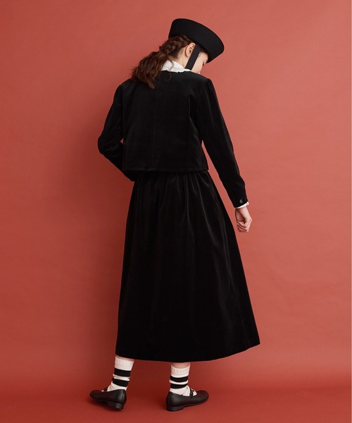 Malle(マル)の「Malle 綾別珍 ショートジャケット(ノーカラージャケット・レディース・ブラック/アイボリー・FREE)」の6枚目の写真