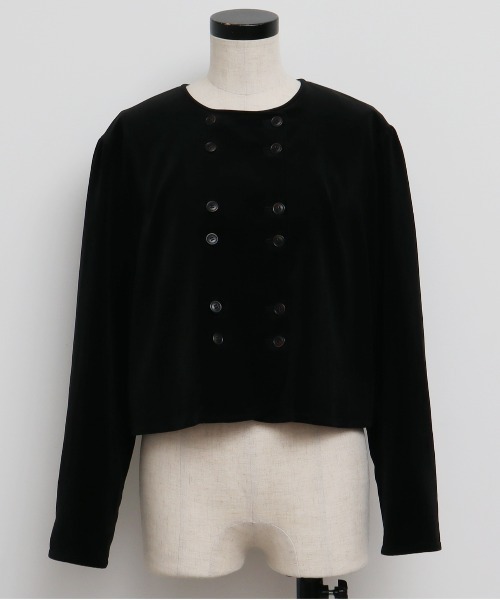 Malle(マル)の「Malle 綾別珍 ショートジャケット(ノーカラージャケット・レディース・ブラック/アイボリー・FREE)」の21枚目の写真