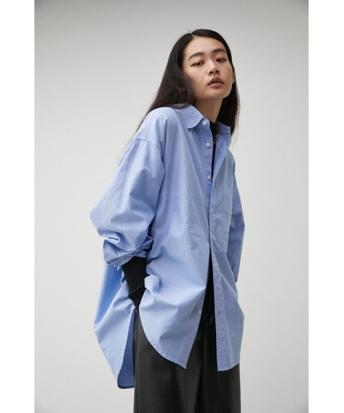 AZUL by moussy（アズールバイマウジー）の「WIDE RELAX SILHOUETTE SHIRT/ワイドリラックスシルエットシャツ（シャツ/ブラウス・メンズ・ブルー/ベージュ系その他/ブラウン系その他/ネイビー系/グリーン系その他/カーキ系・FREE）」の5枚目の写真