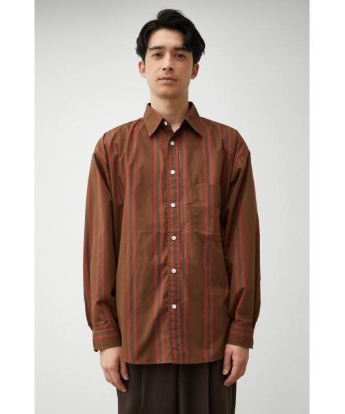 AZUL by moussy（アズールバイマウジー）の「WIDE RELAX SILHOUETTE SHIRT/ワイドリラックスシルエットシャツ（シャツ/ブラウス・メンズ・ブルー/ベージュ系その他/ブラウン系その他/ネイビー系/グリーン系その他/カーキ系・FREE）」の10枚目の写真