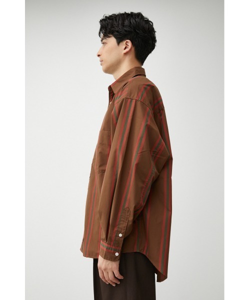 AZUL by moussy（アズールバイマウジー）の「WIDE RELAX SILHOUETTE SHIRT/ワイドリラックスシルエットシャツ（シャツ/ブラウス・メンズ・ブルー/ベージュ系その他/ブラウン系その他/ネイビー系/グリーン系その他/カーキ系・FREE）」の11枚目の写真