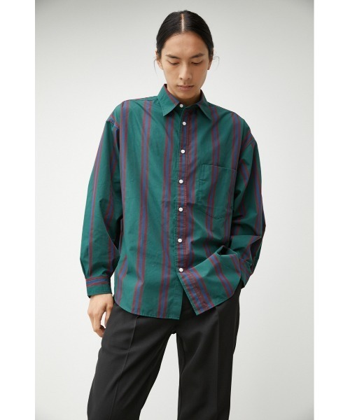 AZUL by moussy（アズールバイマウジー）の「WIDE RELAX SILHOUETTE SHIRT/ワイドリラックスシルエットシャツ（シャツ/ブラウス・メンズ・ブルー/ベージュ系その他/ブラウン系その他/ネイビー系/グリーン系その他/カーキ系・FREE）」の17枚目の写真