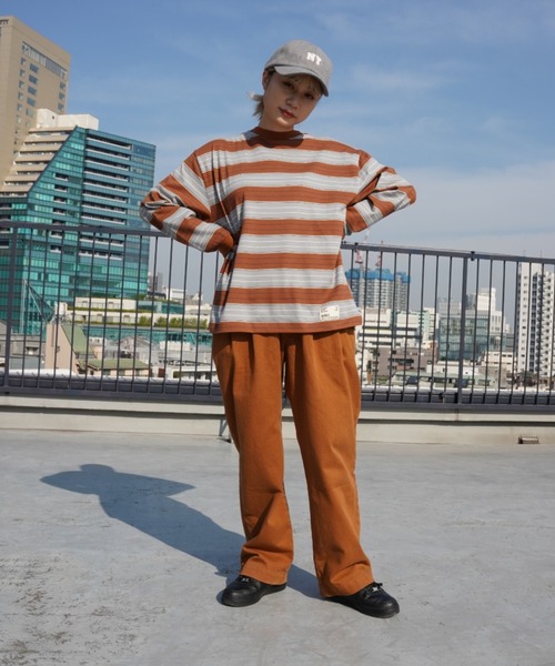 AVIREX（アヴィレックス）の「L/S BORDER T-SHIRT/ ボーダーロングスリーブティーシャツ（Tシャツ/カットソー・レディース・グレー/グリーン・F）」の11枚目の写真