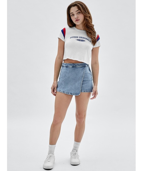 Guess(ゲス)の「GUESS Originals Denim Skort(デニムパンツ・レディース・ライトインディゴブルー・SMALL/MEDIUM/LARGE/X-SMALL)」の6枚目の写真