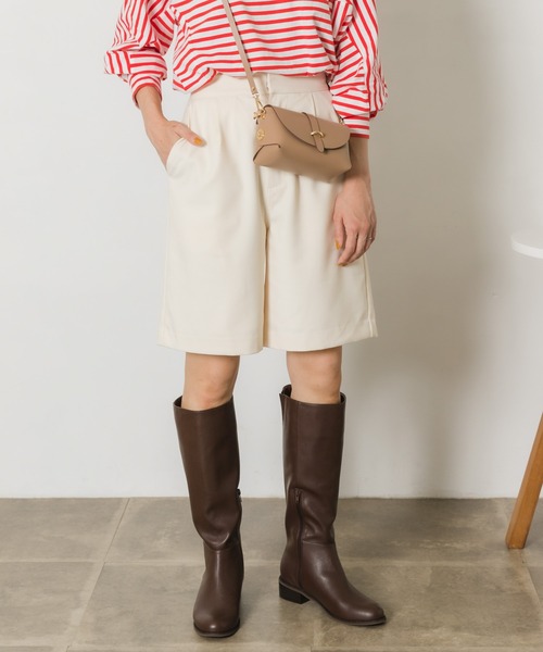 URBAN RESEARCH Sonny Label(アーバンリサーチサニーレーベル)の「タックハーフパンツ(その他パンツ・レディース・ブラック/オフホワイト・38/36)」の3枚目の写真