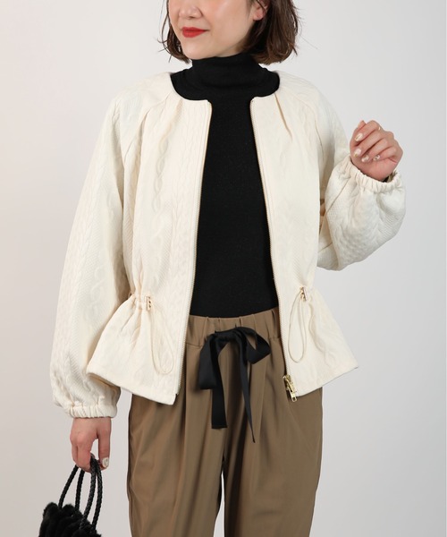 PICCIN（ピッチン）の「【セットアップ可能】キルティングドロストブルゾン（ブルゾン・レディース・ブラック/アイボリー・M）」の21枚目の写真