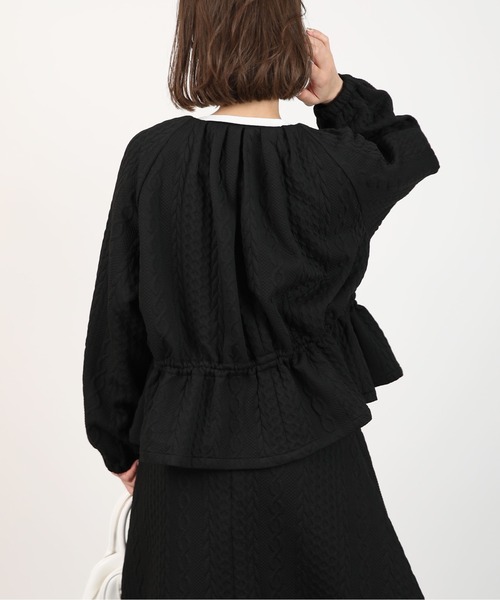 PICCIN（ピッチン）の「【セットアップ可能】キルティングドロストブルゾン（ブルゾン・レディース・ブラック/アイボリー・M）」の22枚目の写真