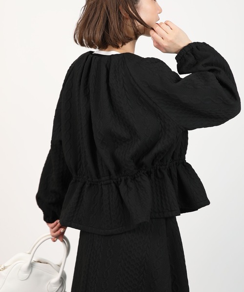 PICCIN（ピッチン）の「【セットアップ可能】キルティングドロストブルゾン（ブルゾン・レディース・ブラック/アイボリー・M）」の5枚目の写真