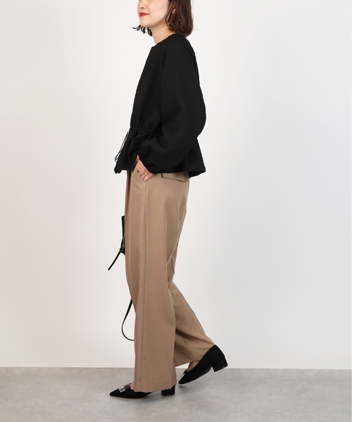 PICCIN（ピッチン）の「【セットアップ可能】キルティングドロストブルゾン（ブルゾン・レディース・ブラック/アイボリー・M）」の6枚目の写真