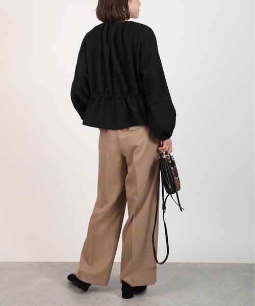 PICCIN（ピッチン）の「【セットアップ可能】キルティングドロストブルゾン（ブルゾン・レディース・ブラック/アイボリー・M）」の12枚目の写真