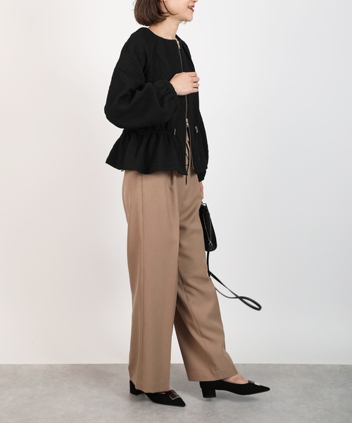 PICCIN（ピッチン）の「【セットアップ可能】キルティングドロストブルゾン（ブルゾン・レディース・ブラック/アイボリー・M）」の18枚目の写真