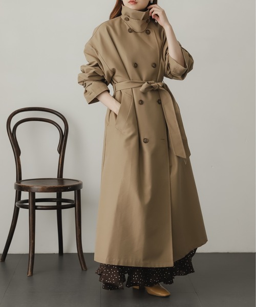 スタンドカラーオーバーコート★ブラック SENSE OF PLACE by URBAN RESEARCH（センスオブプレイスバイアーバン