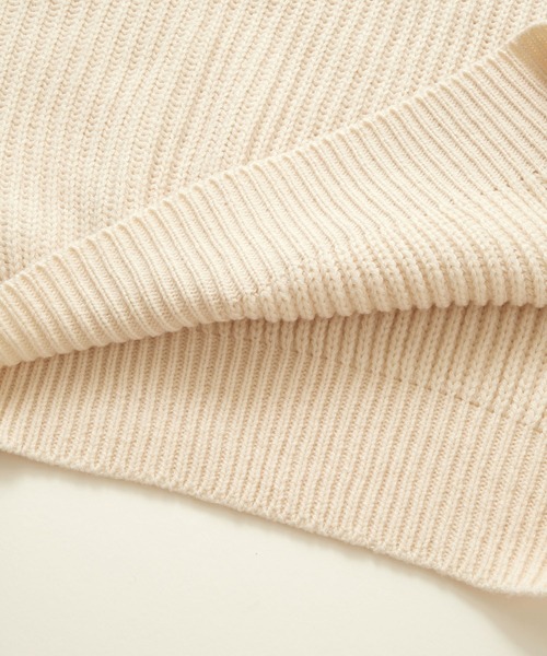 EMMA CLOTHES（エマクローズ）の「アゼ編み オーバーサイズローゲージポロニット EMMA CLOTHES（ニット/セーター・メンズ・スミクロ/ダークグリーン/アイボリー/ネイビー/バーガンディー/アッシュグレー・M/L）」の15枚目の写真