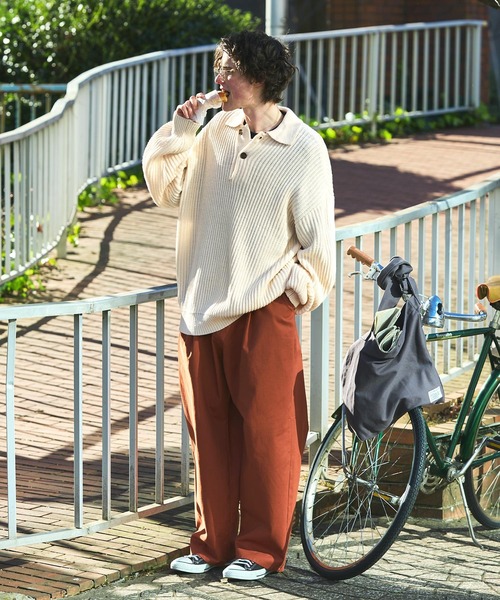 アゼ編み オーバーサイズローゲージポロニット EMMA CLOTHES