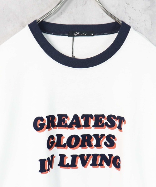 SHISKY(シスキー)の「フロッキープリント長袖Tシャツ(Tシャツ/カットソー・メンズ・ネイビー系/ダークグリーン/杢グレー/ホワイト系/ホワイト系1/ブラック/ネイビー/ダークグリーン系/オフホワイト・M/L/XL)」の10枚目の写真