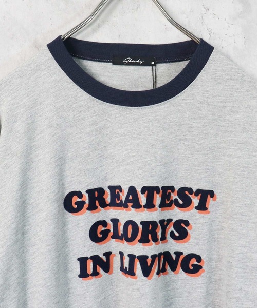SHISKY(シスキー)の「フロッキープリント長袖Tシャツ(Tシャツ/カットソー・メンズ・ネイビー系/ダークグリーン/杢グレー/ホワイト系/ホワイト系1/ブラック/ネイビー/ダークグリーン系/オフホワイト・M/L/XL)」の14枚目の写真