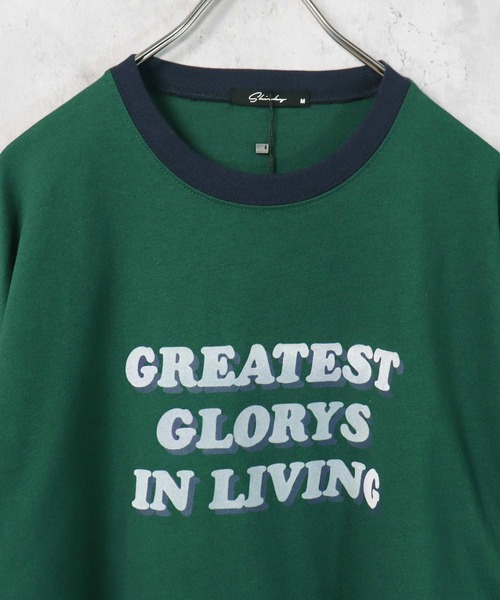 SHISKY(シスキー)の「フロッキープリント長袖Tシャツ(Tシャツ/カットソー・メンズ・ネイビー系/ダークグリーン/杢グレー/ホワイト系/ホワイト系1/ブラック/ネイビー/ダークグリーン系/オフホワイト・M/L/XL)」の15枚目の写真