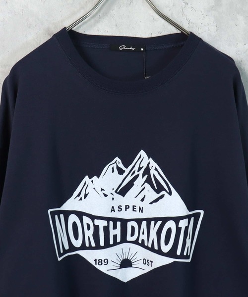 SHISKY(シスキー)の「フロッキープリント長袖Tシャツ(Tシャツ/カットソー・メンズ・ネイビー系/ダークグリーン/杢グレー/ホワイト系/ホワイト系1/ブラック/ネイビー/ダークグリーン系/オフホワイト・M/L/XL)」の17枚目の写真