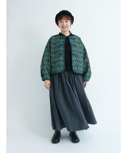 Samansa Mos2（サマンサ モスモス）の「オーバーレースカットベスト（ベスト・レディース・ブラック/グリーン/キナリ・ﾌﾘ-）」の19枚目の写真