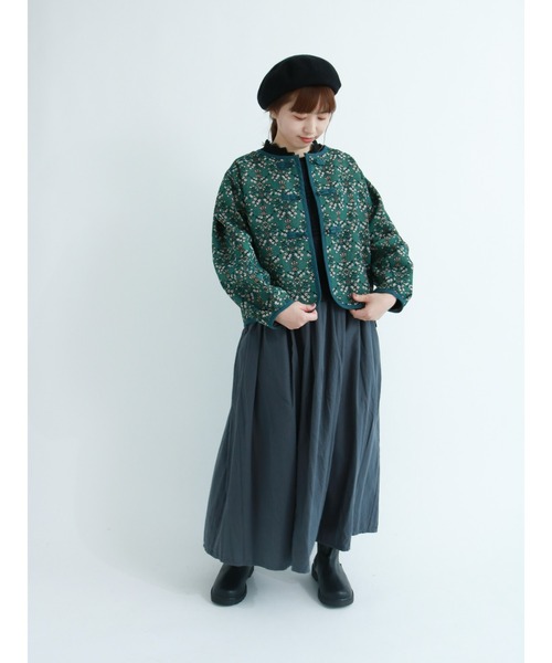 Samansa Mos2（サマンサ モスモス）の「オーバーレースカットベスト（ベスト・レディース・ブラック/グリーン/キナリ・ﾌﾘ-）」の11枚目の写真