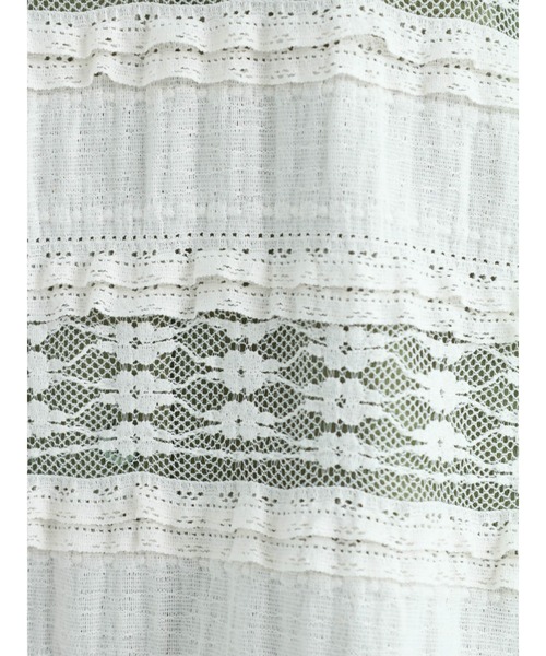 Samansa Mos2（サマンサ モスモス）の「オーバーレースカットベスト（ベスト・レディース・ブラック/グリーン/キナリ・ﾌﾘ-）」の5枚目の写真