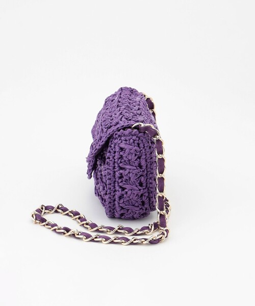 GRACE CONTINENTAL（グレースコンチネンタル）の「Caterina Bertini チェーンバッグ（ショルダーバッグ・レディース・パープル・FREE）」の2枚目の写真