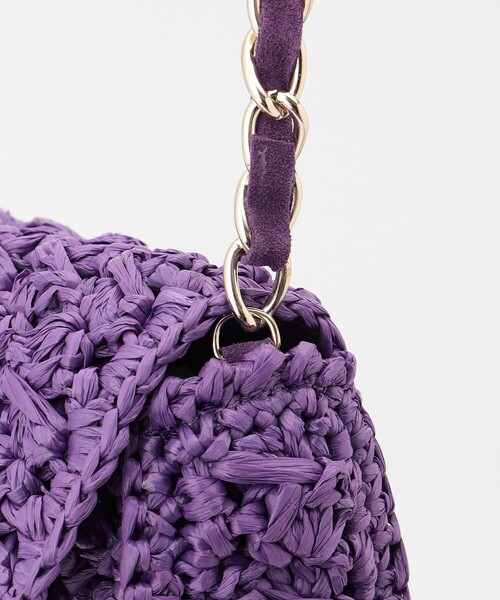 GRACE CONTINENTAL（グレースコンチネンタル）の「Caterina Bertini チェーンバッグ（ショルダーバッグ・レディース・パープル・FREE）」の4枚目の写真