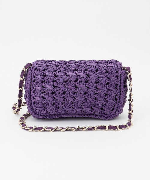 GRACE CONTINENTAL（グレースコンチネンタル）の「Caterina Bertini チェーンバッグ（ショルダーバッグ・レディース・パープル・FREE）」の5枚目の写真