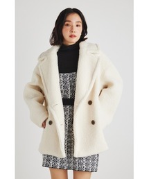 rienda | フェイクボアチェスターショートコート(チェスターコート)