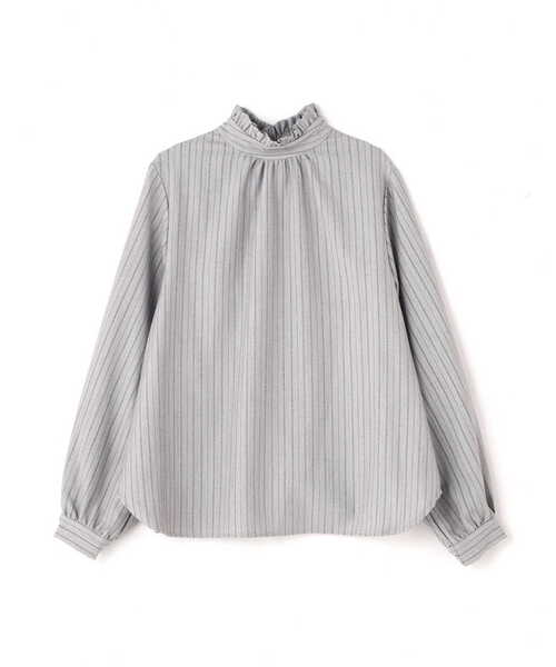 N.(N. Natural Beauty Basic)(エヌエヌナチュラルビューティーベーシック)の「◆フリルネックストライプブラウス(シャツ/ブラウス・レディース・イエロー系その他/グレー系その他/ホワイト系その他・MEDIUM)」の20枚目の写真