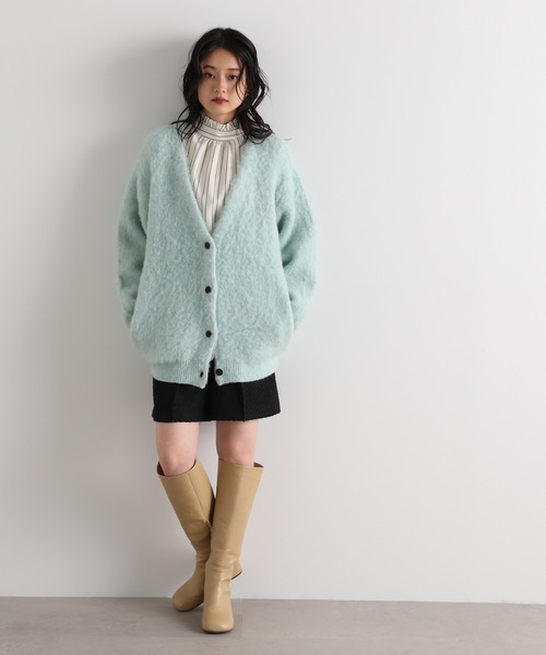 N.(N. Natural Beauty Basic)(エヌエヌナチュラルビューティーベーシック)の「◆フリルネックストライプブラウス(シャツ/ブラウス・レディース・イエロー系その他/グレー系その他/ホワイト系その他・MEDIUM)」の5枚目の写真