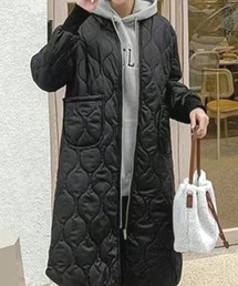 キルティングロングコート